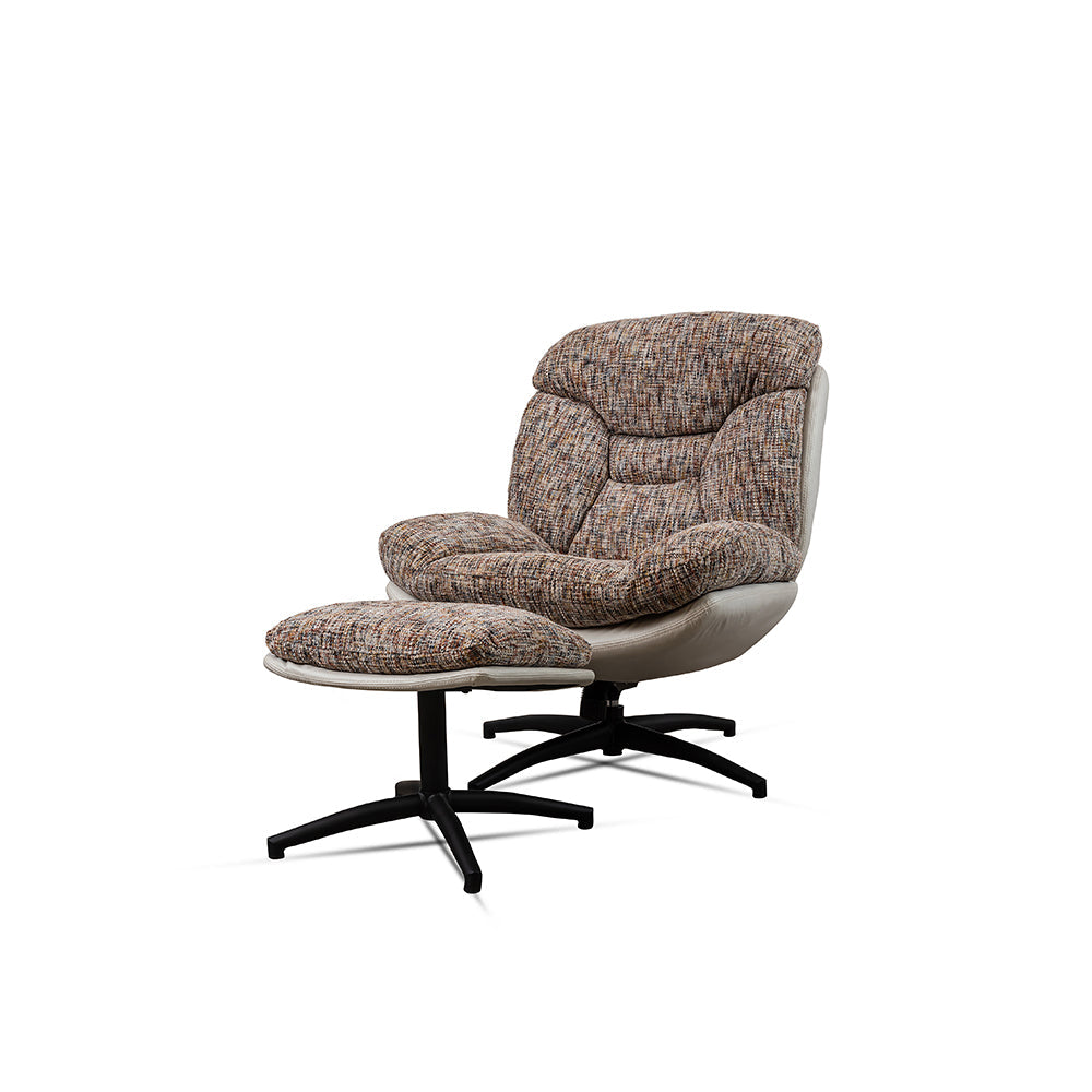 Bob Segar Cotton Chair with ottoman