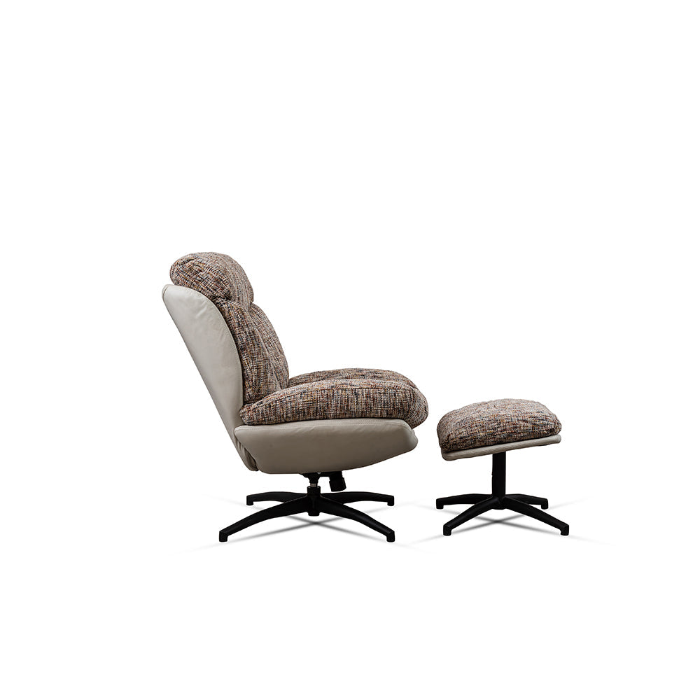 Bob Segar Cotton Chair with ottoman
