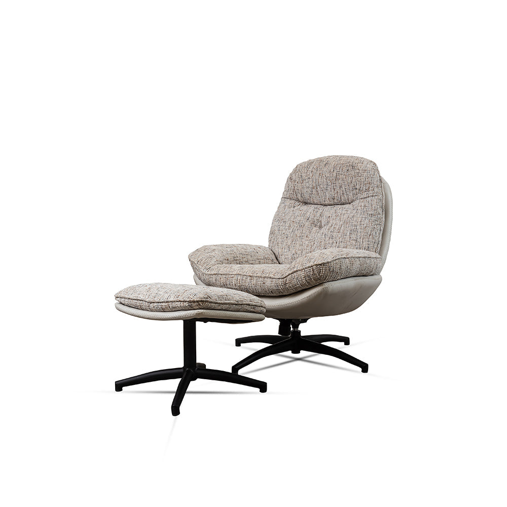 Nimbus Cotton Chair with ottoman