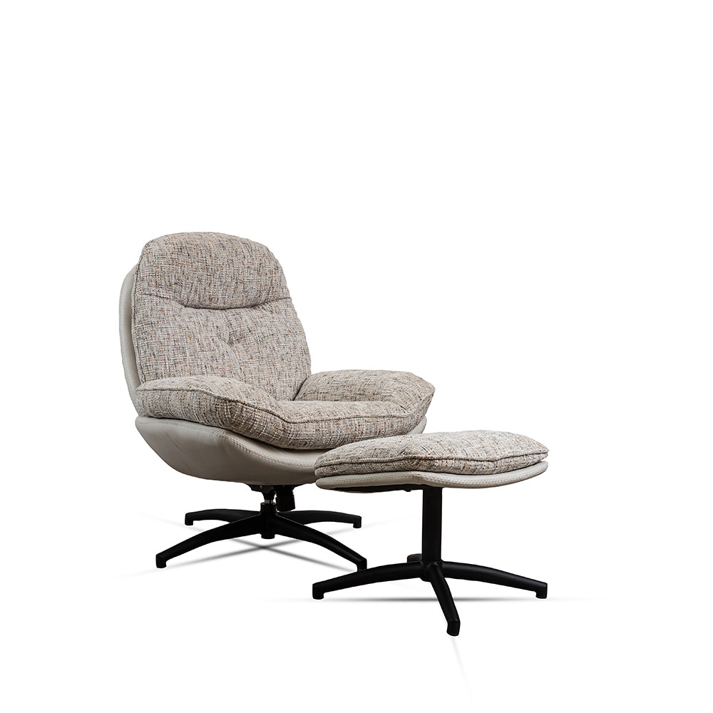 Nimbus Cotton Chair with ottoman