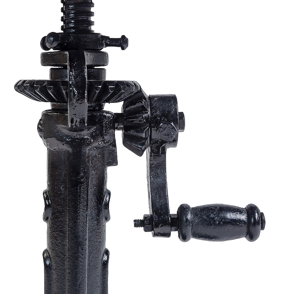 Asturius Leather Stool with Iron