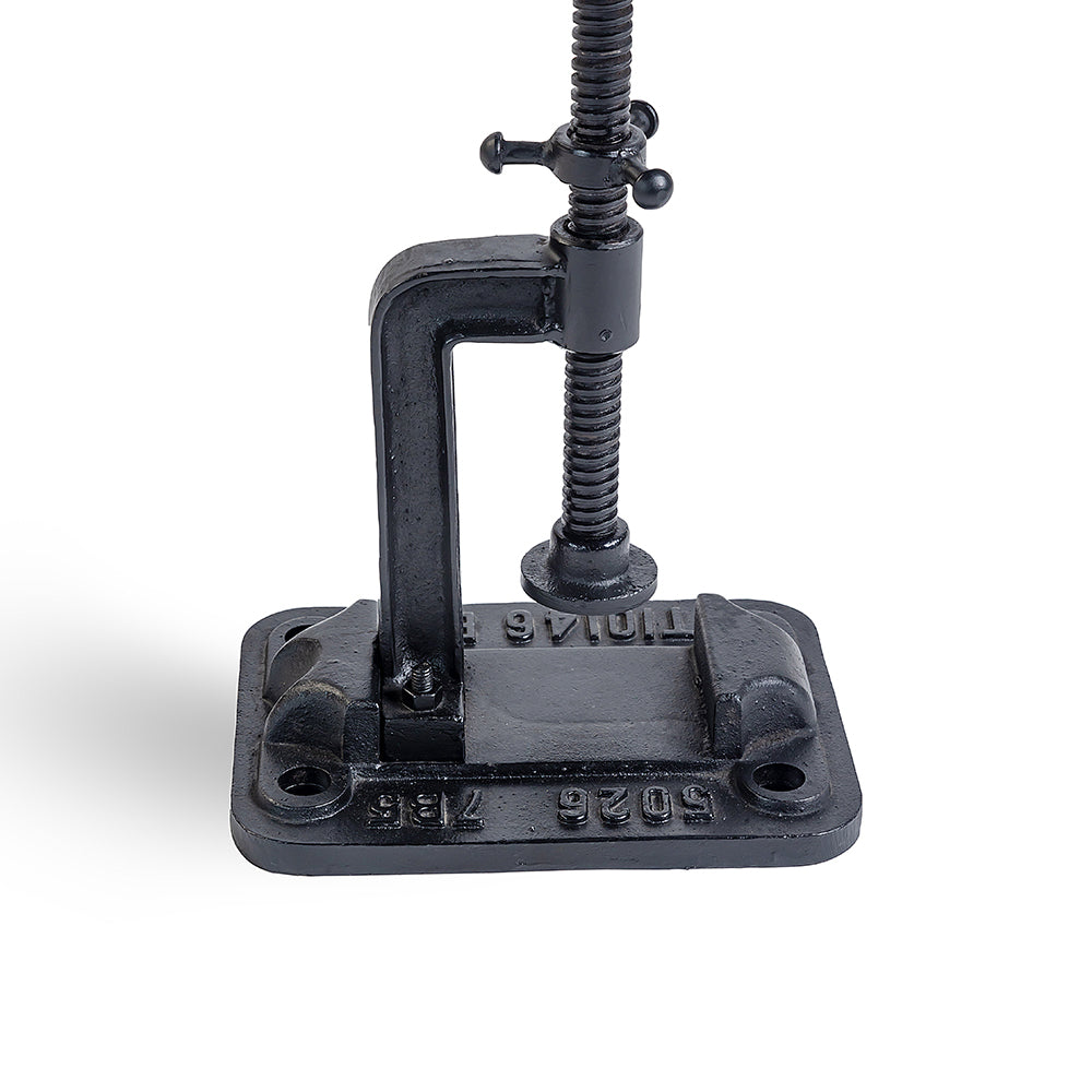 Masque Leather Stool with Iron