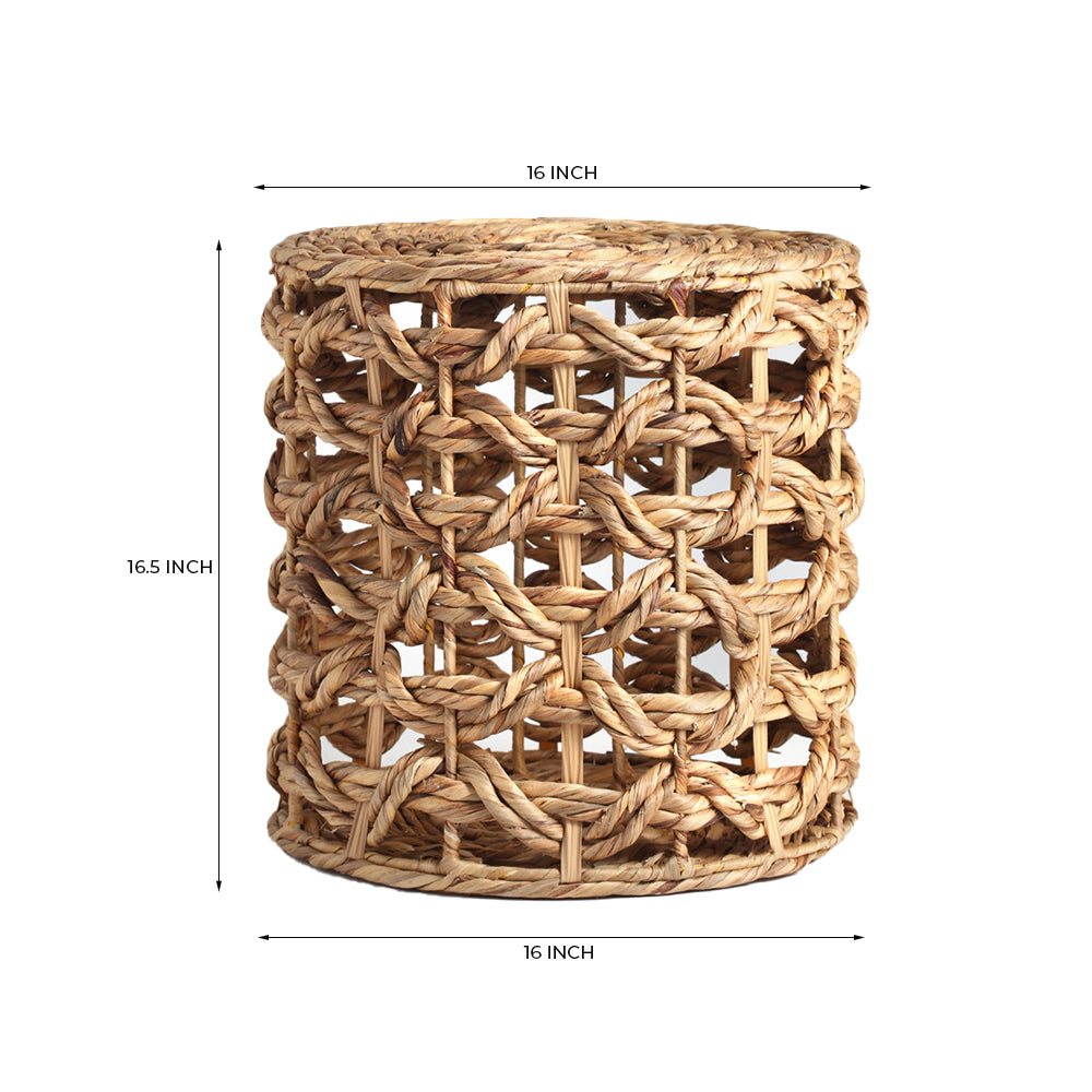 Lavander Woven Pouf