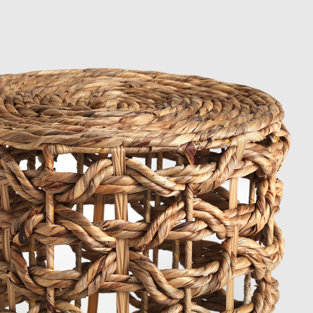 Lavander Woven Pouf