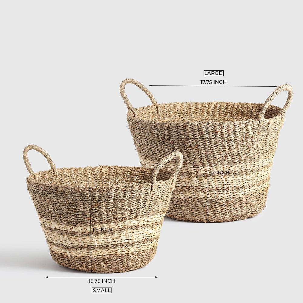 Athena Seagrass Basket set of 2