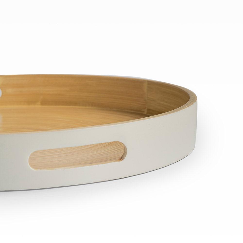 Flo Bamboo Trays Set of 3  White