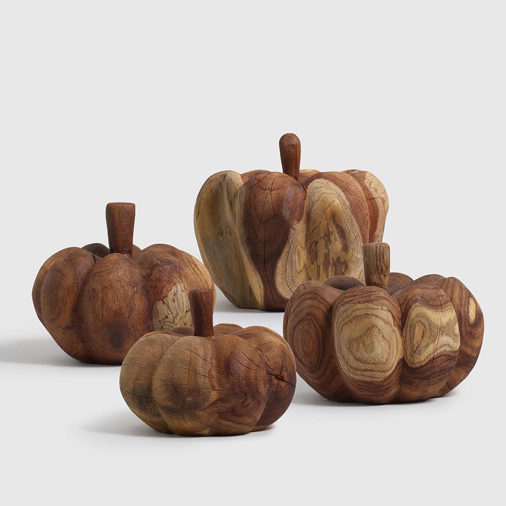 Cinderella Pumpkin Wood set of 4