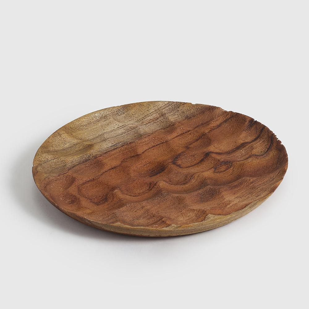 Amber Plate wood set of 3