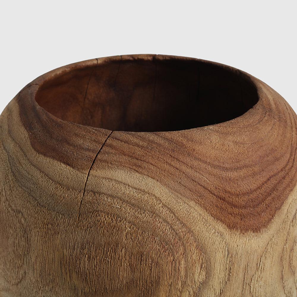 Dobby Teak Wood Vase