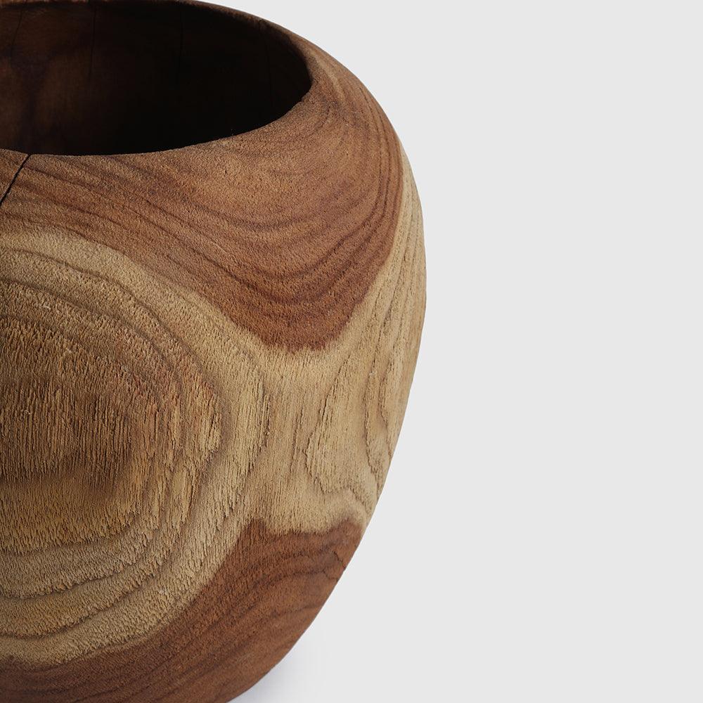 Dobby Teak Wood Vase
