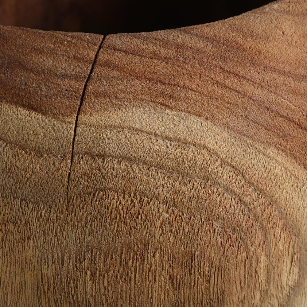Dobby Teak Wood Vase