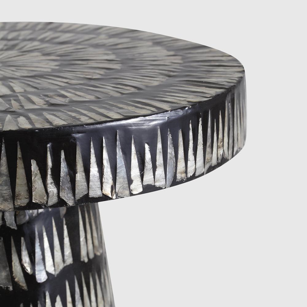 Lourdes Plywood Pearl Accent Table