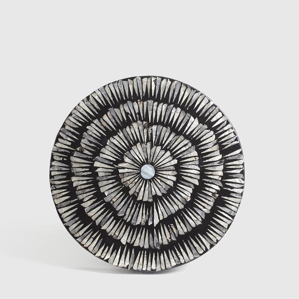 Lourdes Plywood Pearl Accent Table