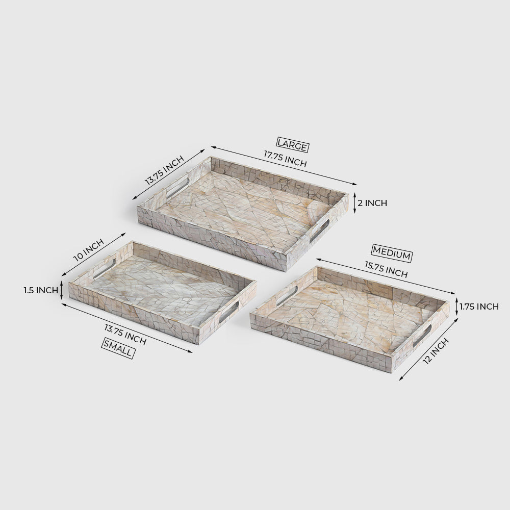 Melda Pearl Trays set of 3