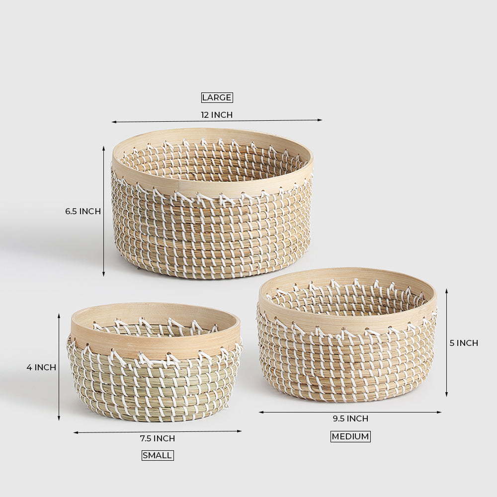 Joey Seagrass Basket set of 3