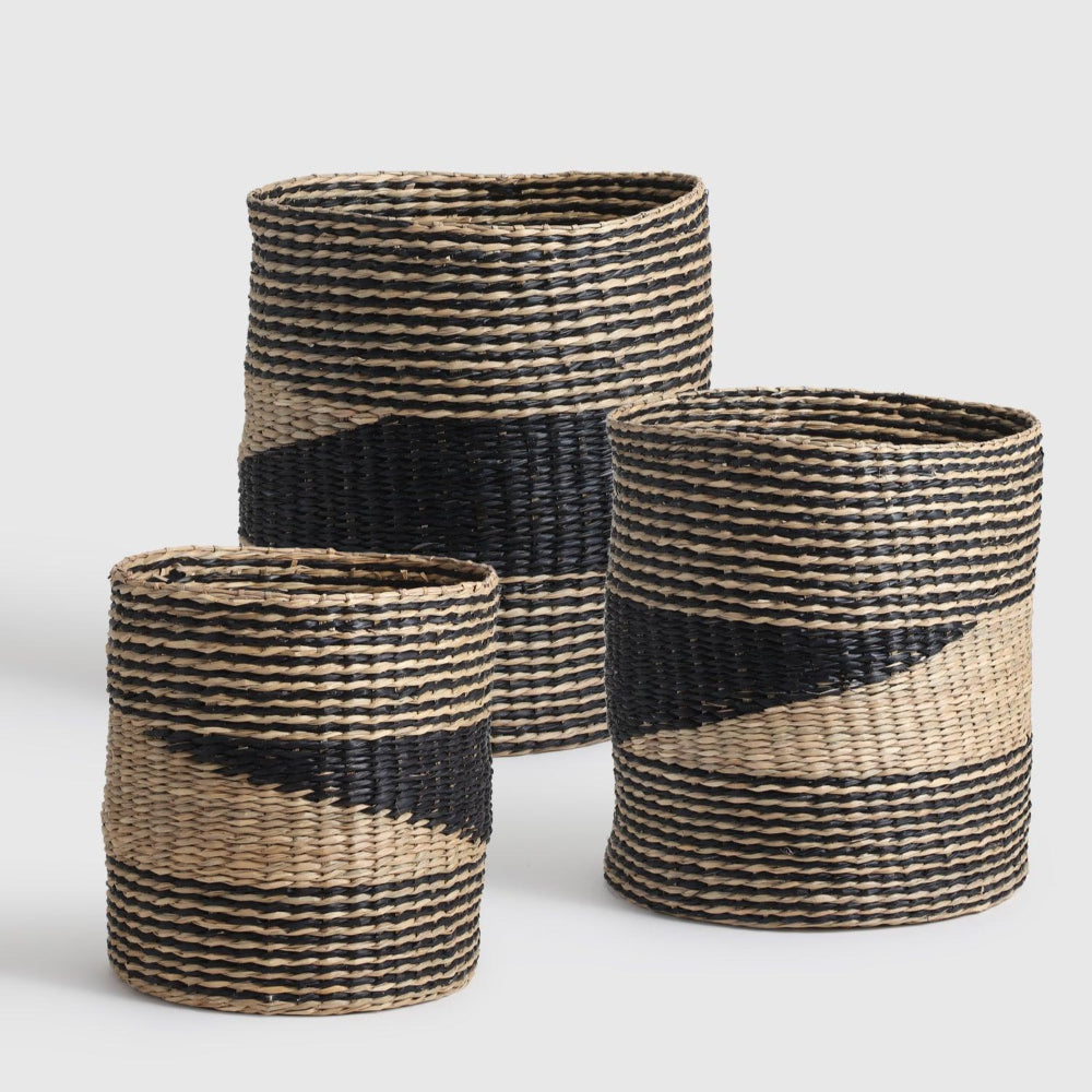 Mulan Seagrass Basket set of 3