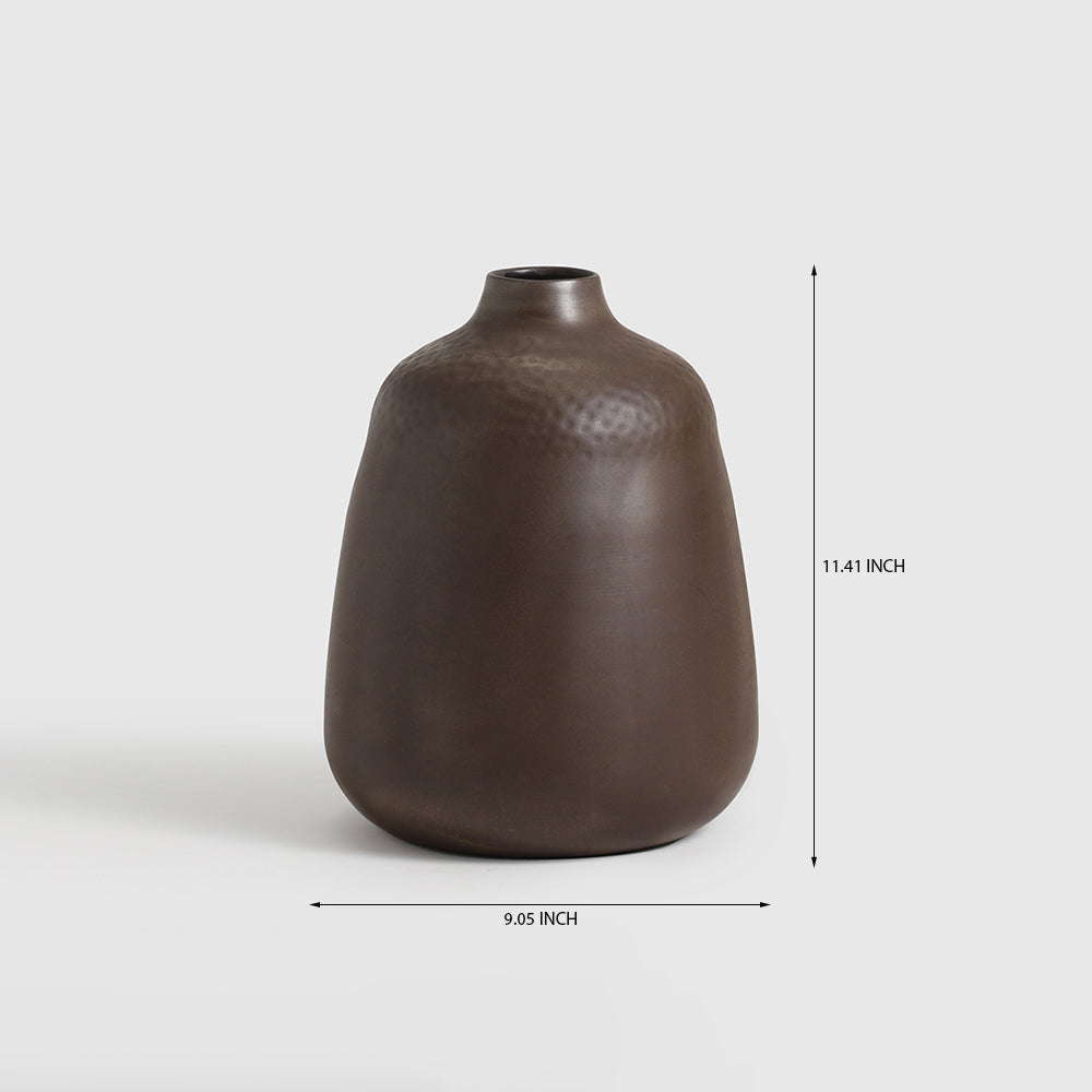 Brown Layla Iron Vase