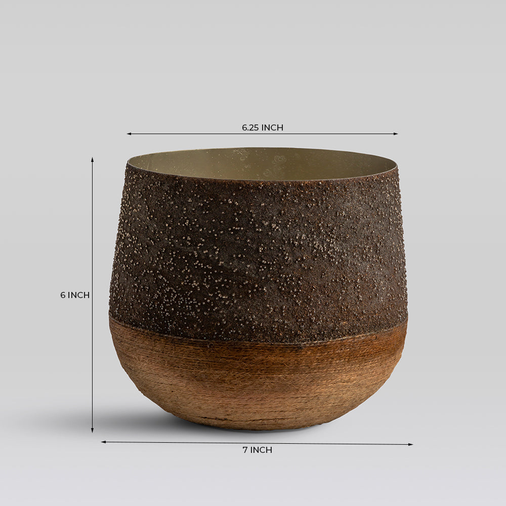 Feliyana Iron Planter With Jute Base