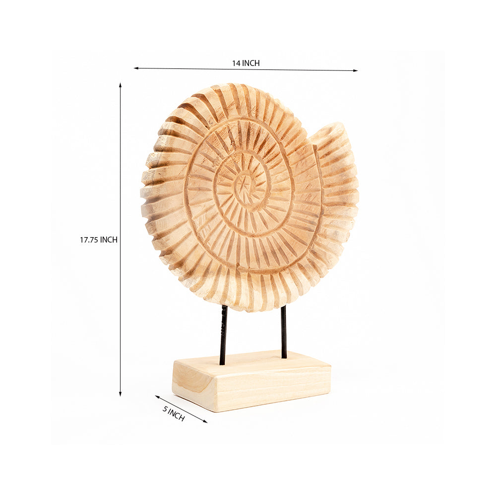 Fossil Tide Teakwood Sculpture