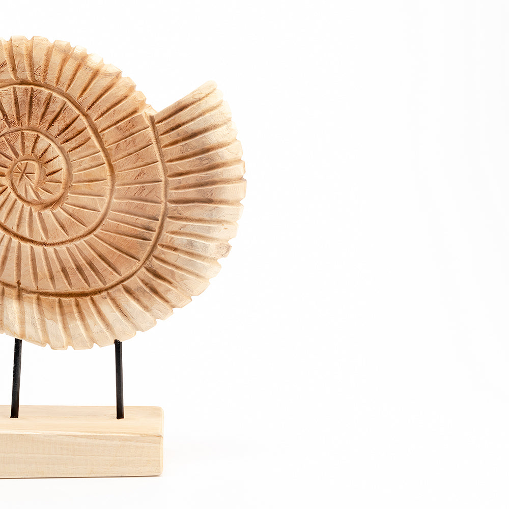 Fossil Tide Teakwood Sculpture