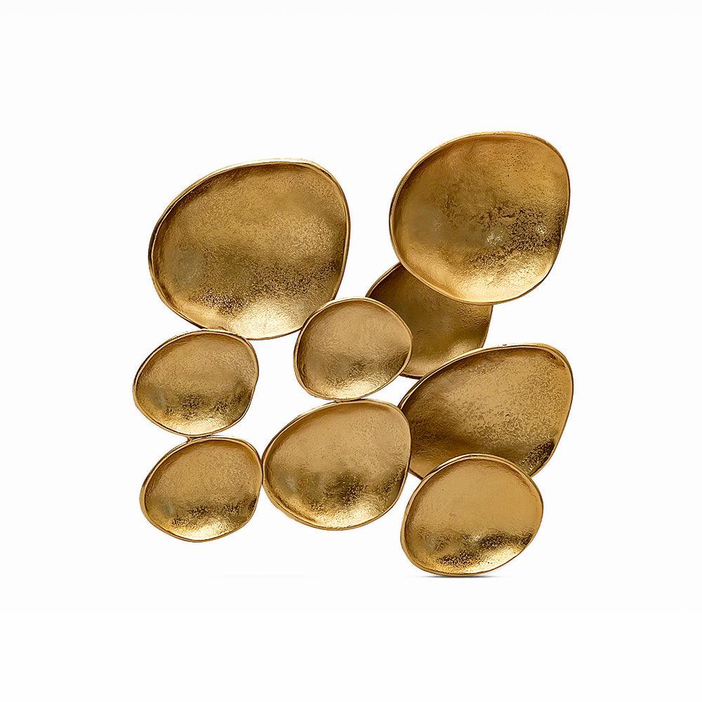 Golden Symphony Aluminum Wall Art