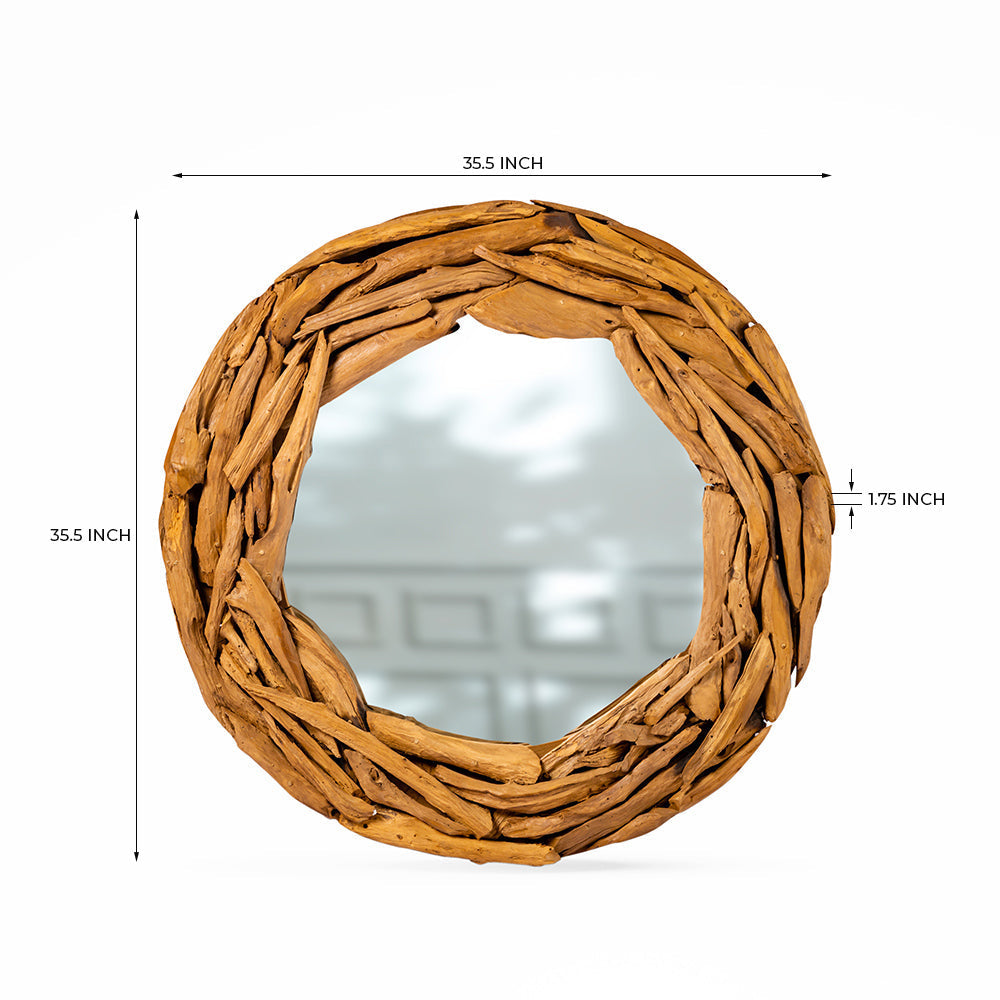 Reflective Birch Wall Mirror