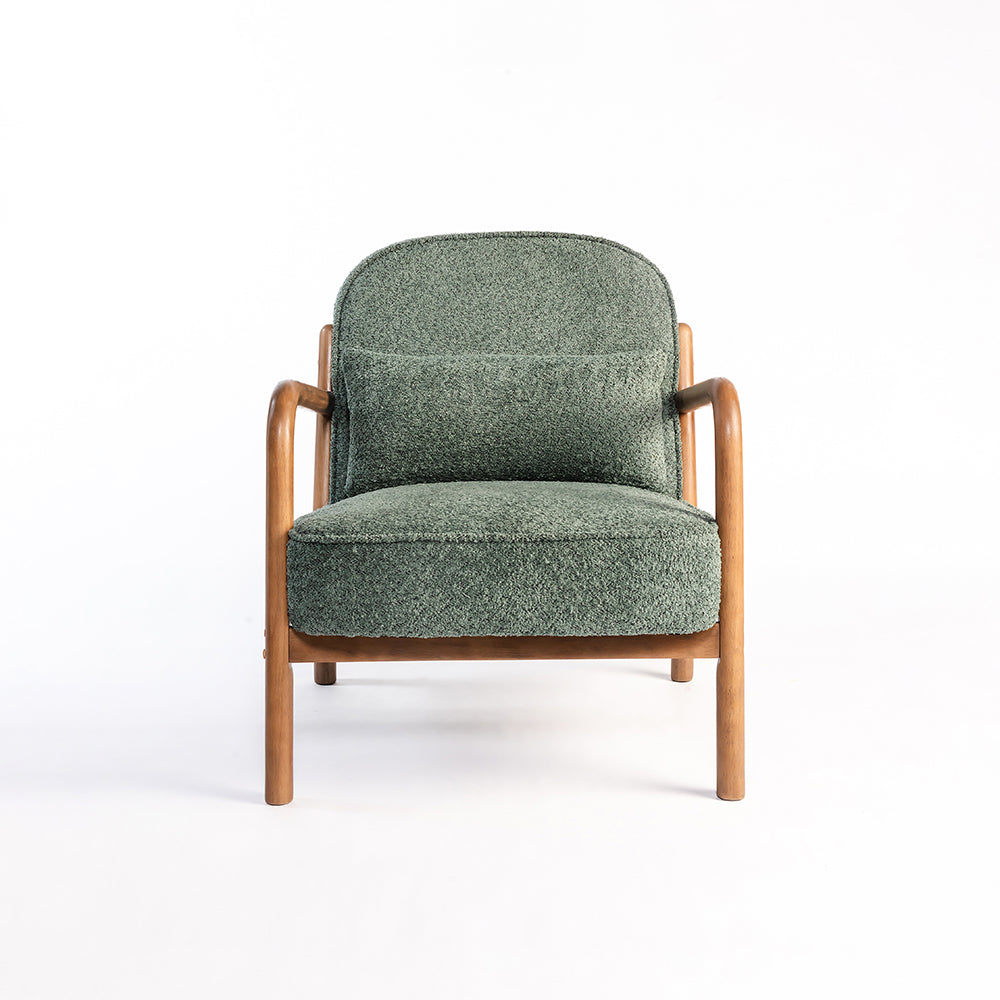 Dew Nostalgia Rubberwood Armchair- Cotton