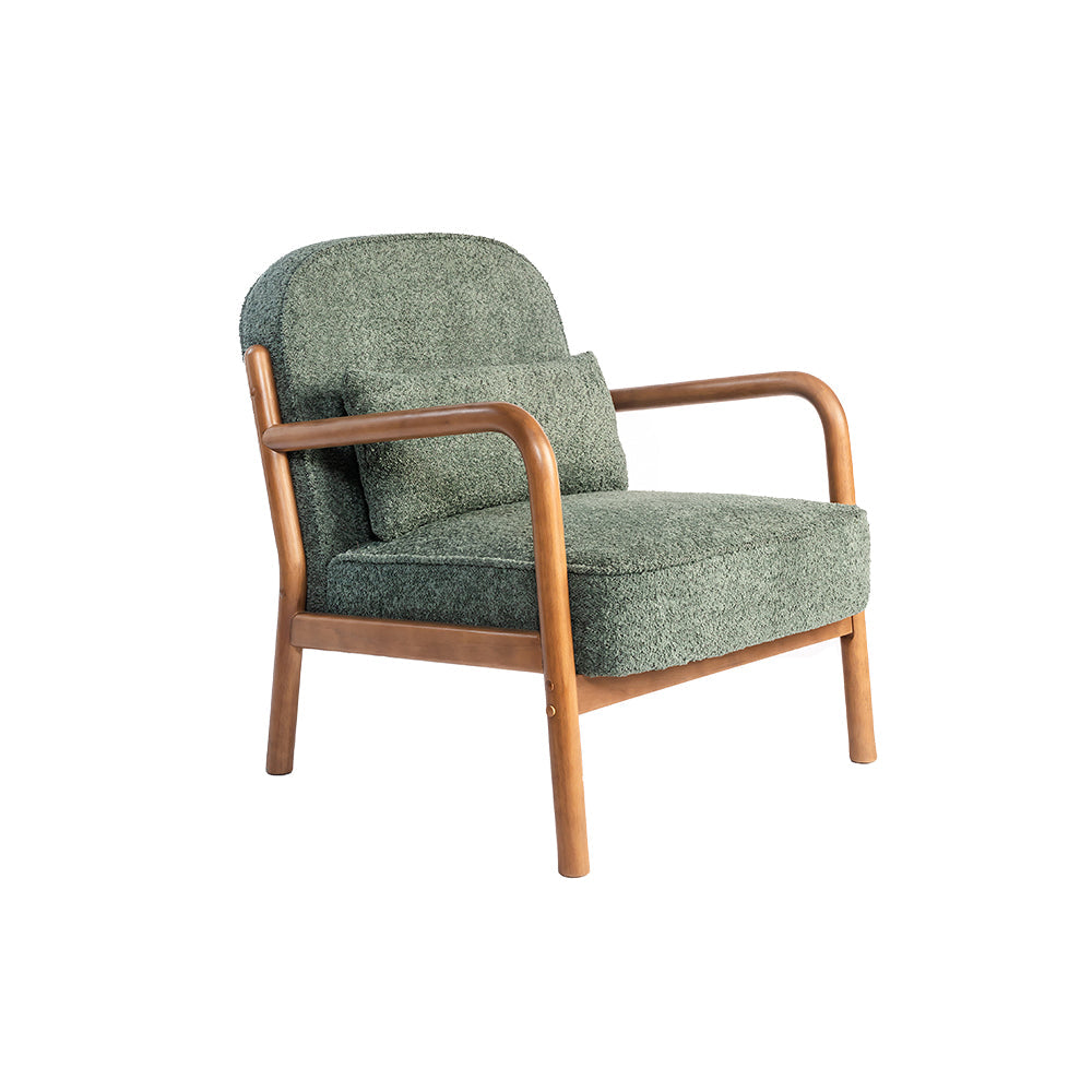 Dew Nostalgia Rubberwood Armchair- Cotton