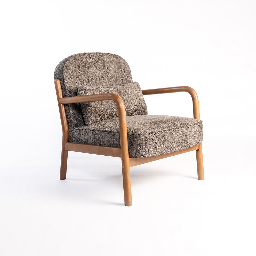 Dew Nostalgia Rubberwood Armchair- Cotton