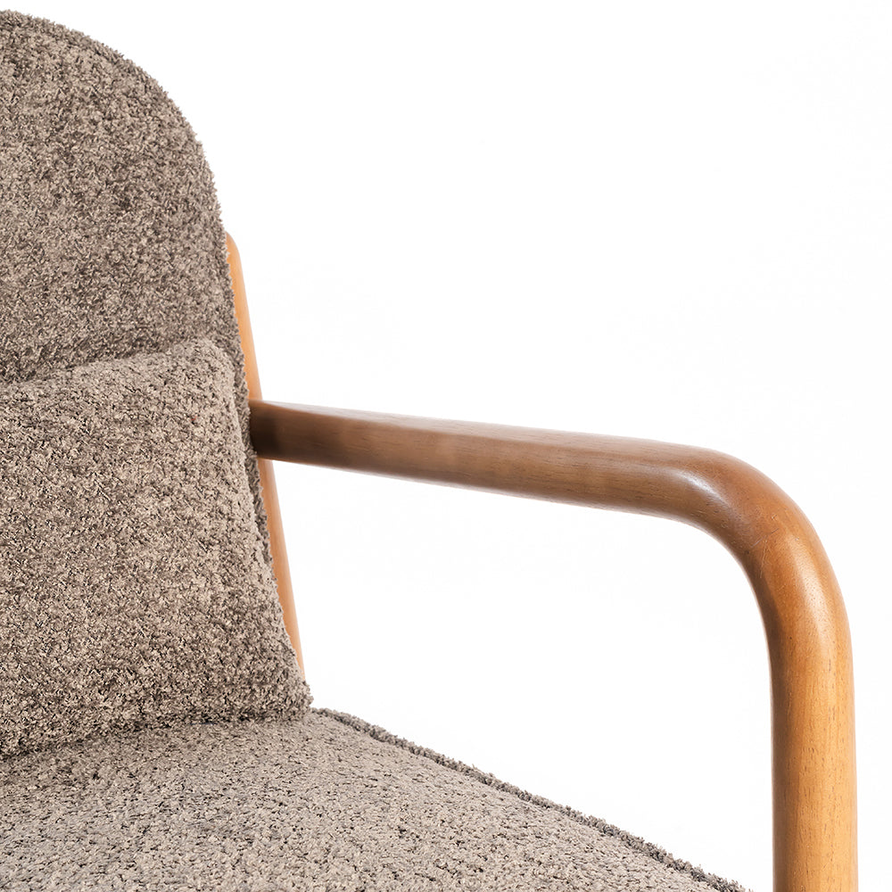 Dew Nostalgia Rubberwood Armchair- Cotton