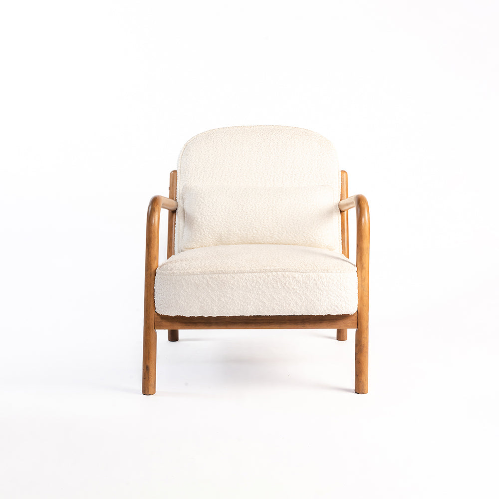 Dew Nostalgia Rubberwood Armchair- Cotton