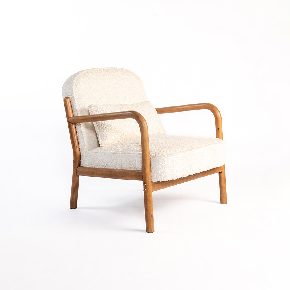 Dew Nostalgia Rubberwood Armchair- Cotton