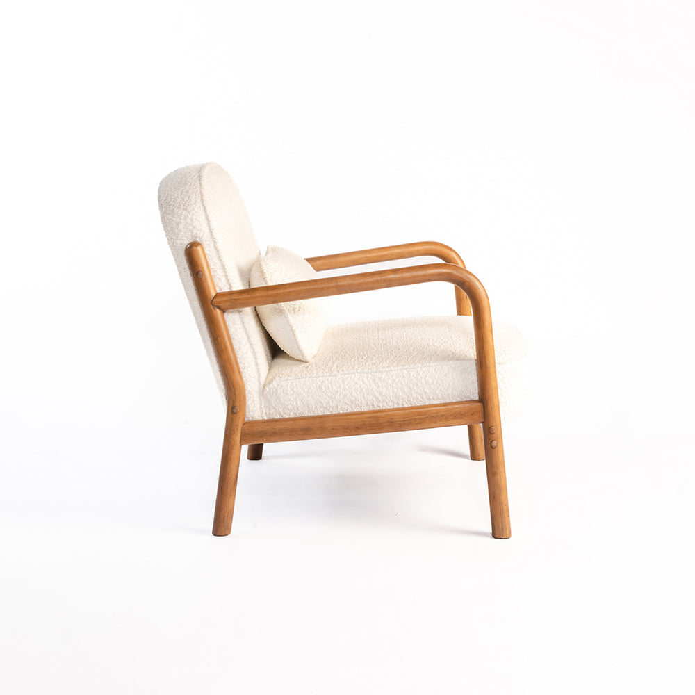 Dew Nostalgia Rubberwood Armchair- Cotton