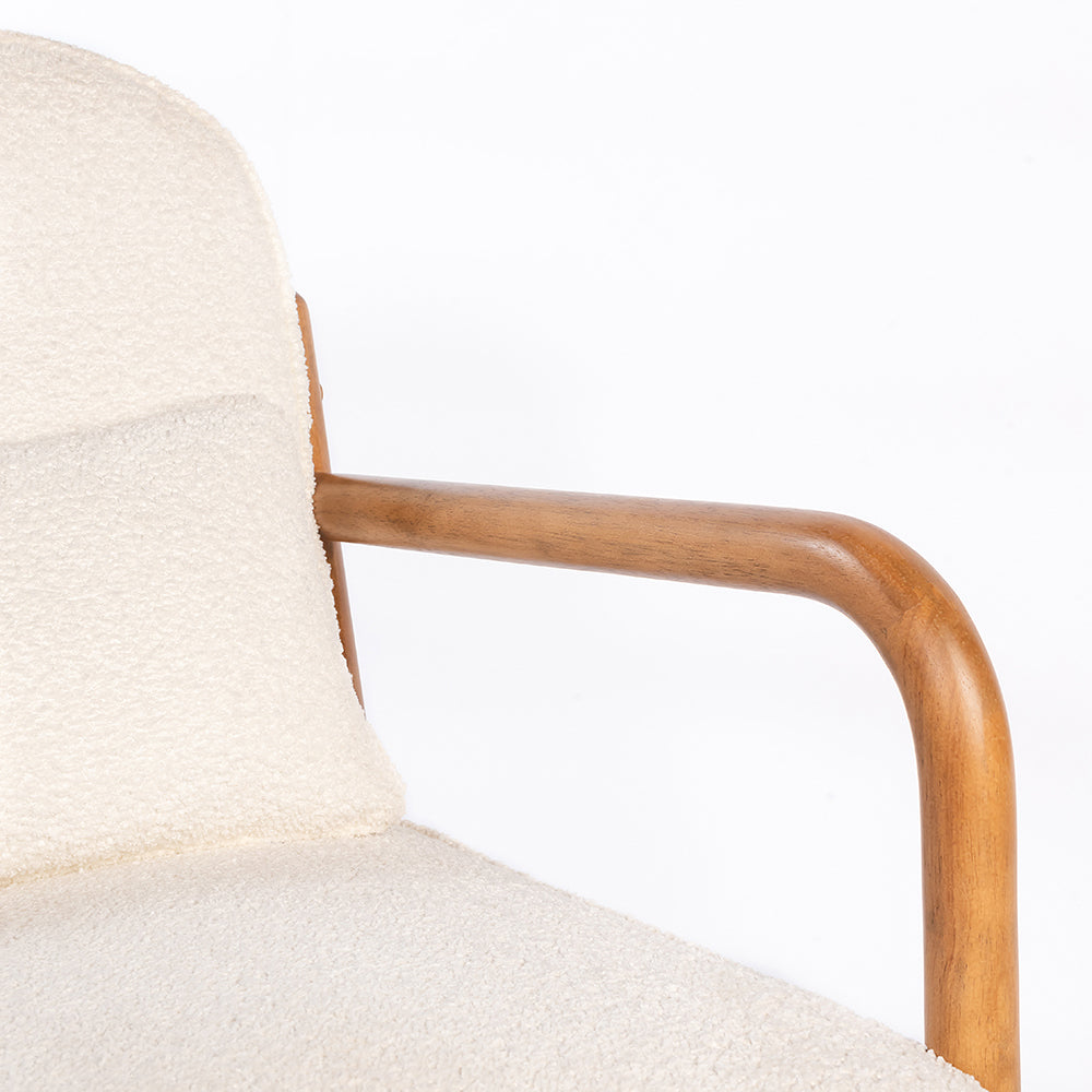 Dew Nostalgia Rubberwood Armchair- Cotton