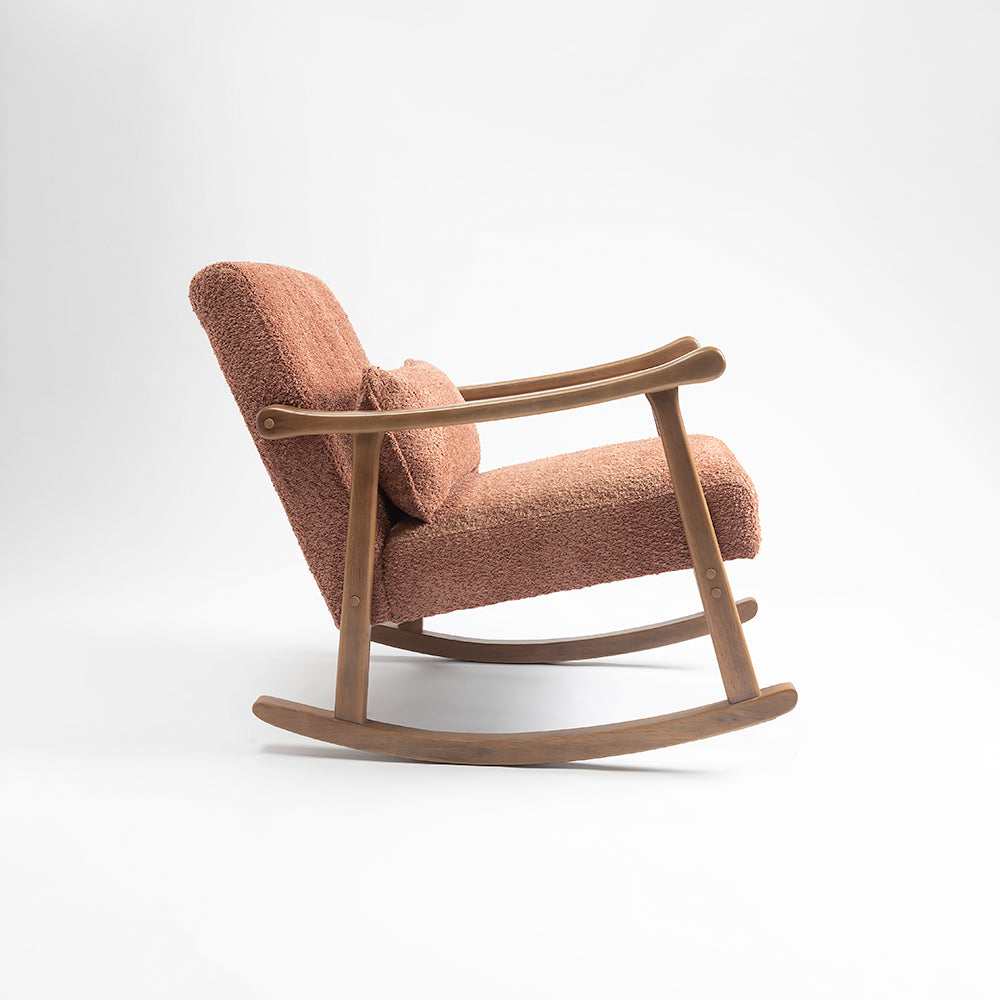 Margaret Rubberwood Rocking Chair- Cotton