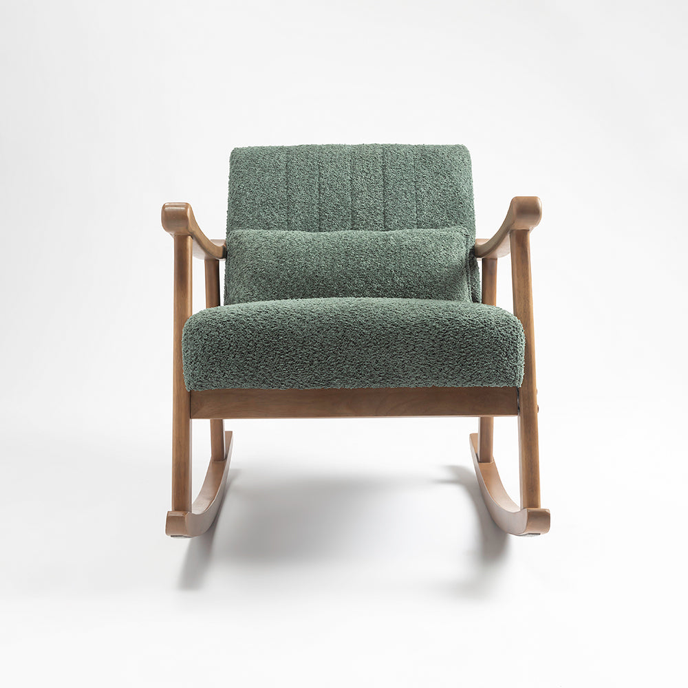 Margaret Rubberwood Rocking Chair- Cotton