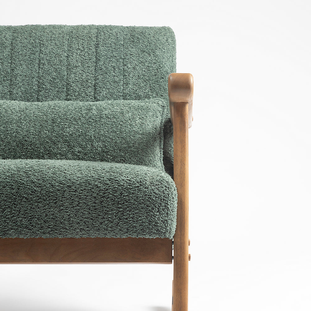 Margaret Rubberwood Rocking Chair- Cotton