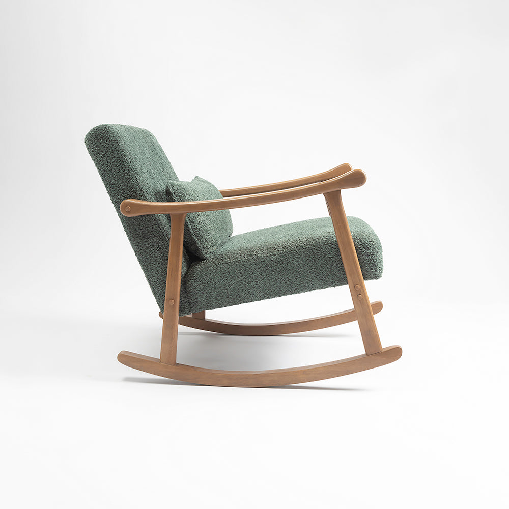Margaret Rubberwood Rocking Chair- Cotton