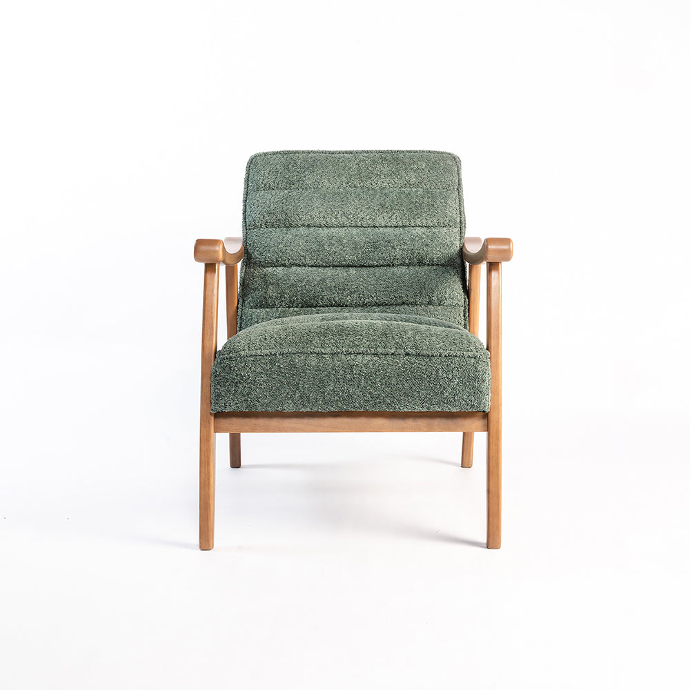 Tulsa Petal Rubberwood Armchair- Cotton
