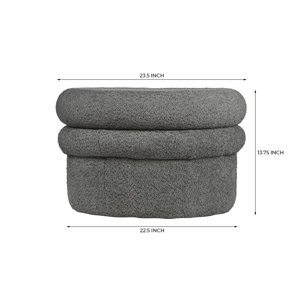 Mist Plywood Pouf- Cotton