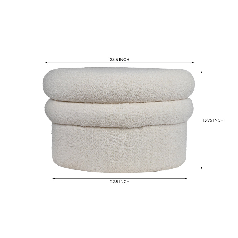 Mist Plywood Pouf- Cotton