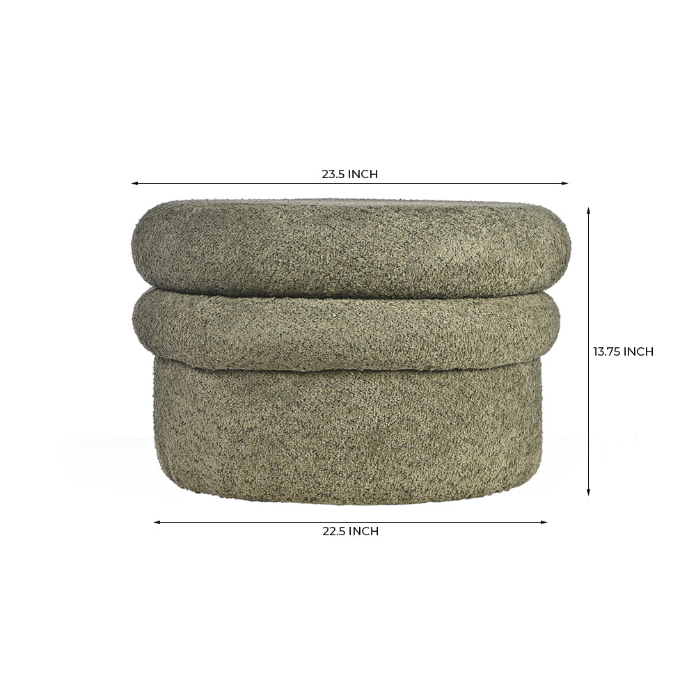 Mist Plywood Pouf- Cotton