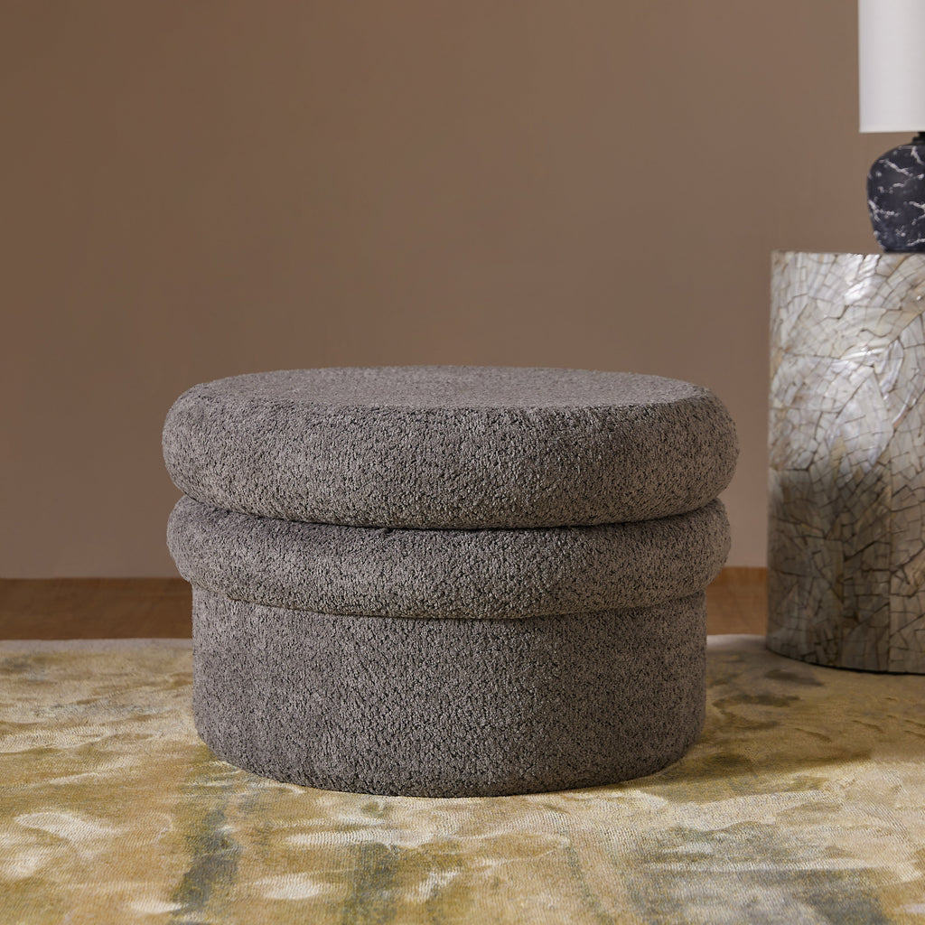 Mist Plywood Pouf- Cotton