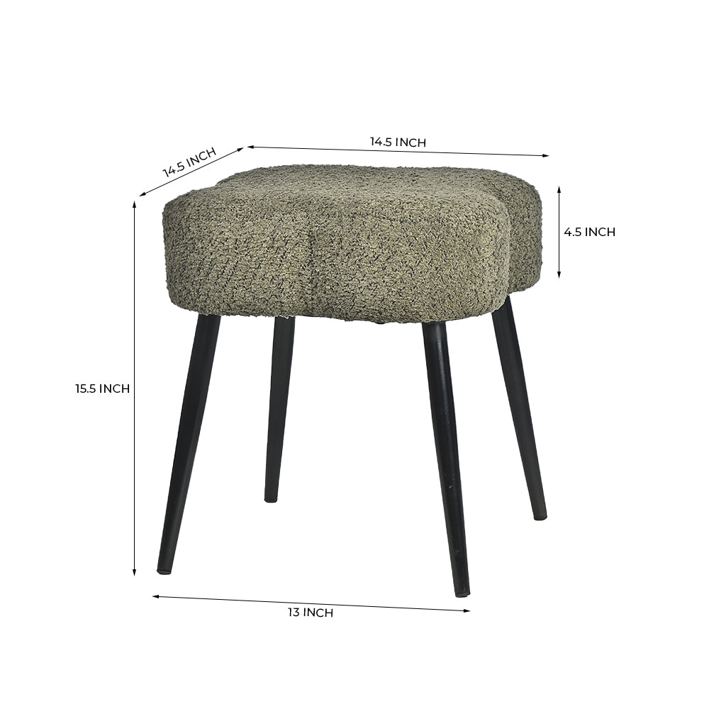 Olive Prestige Iron Stool - Cotton