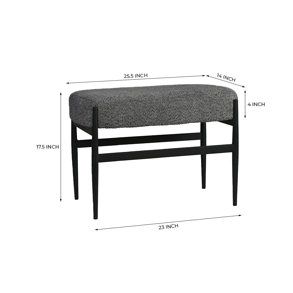 Quaint Iron Bench- Cotton