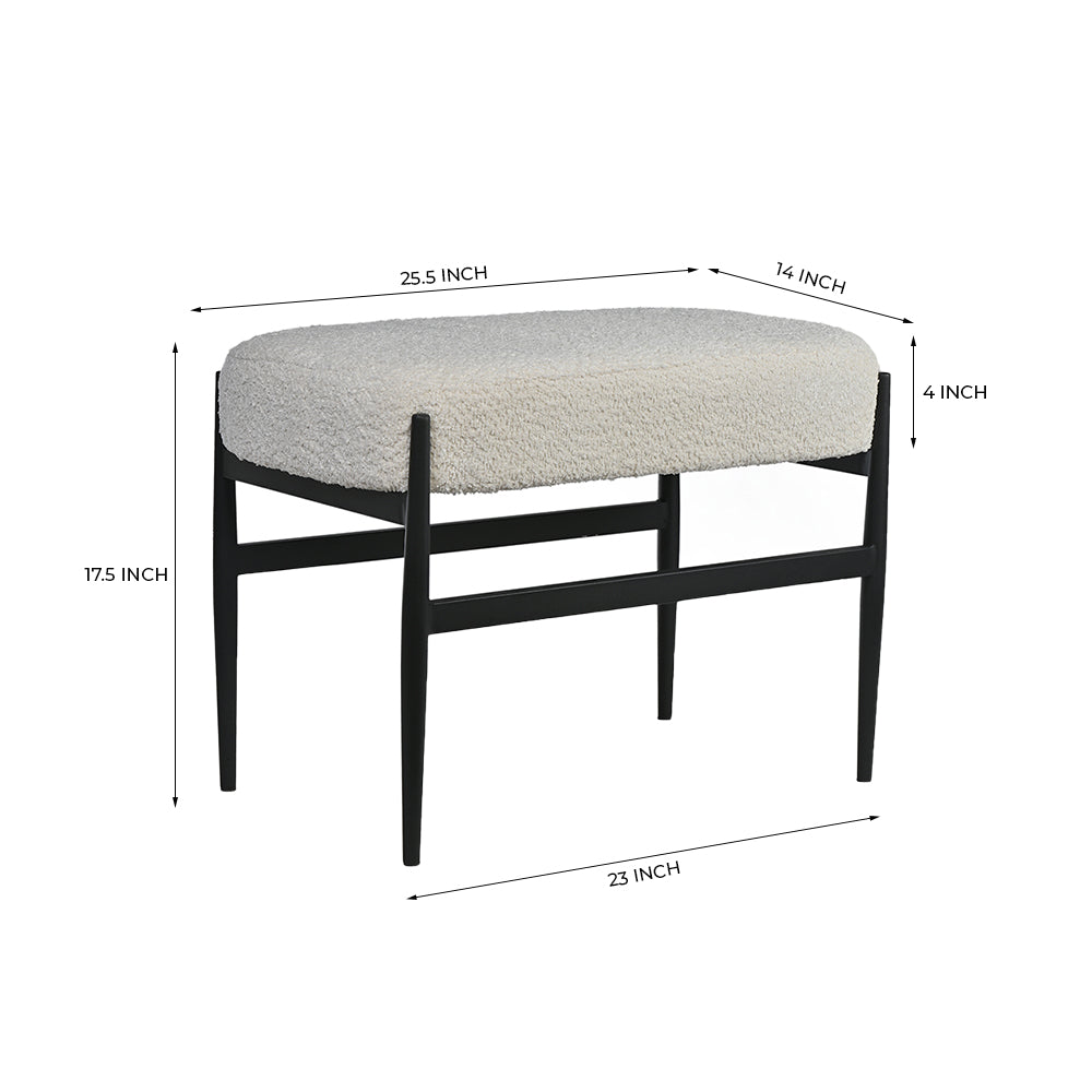 Quaint Iron Bench- Cotton