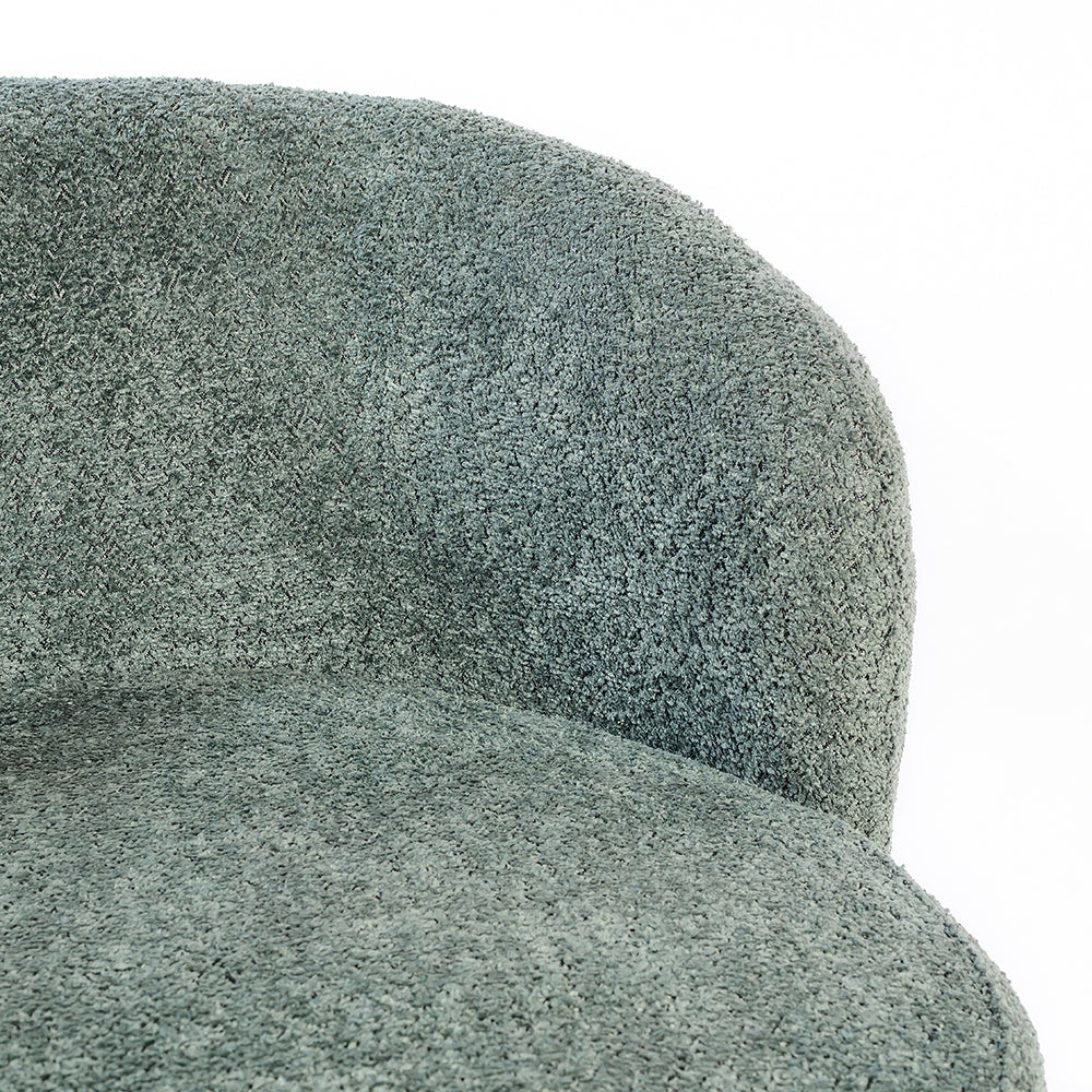 Velour Crest Chenille Wooden Armchair