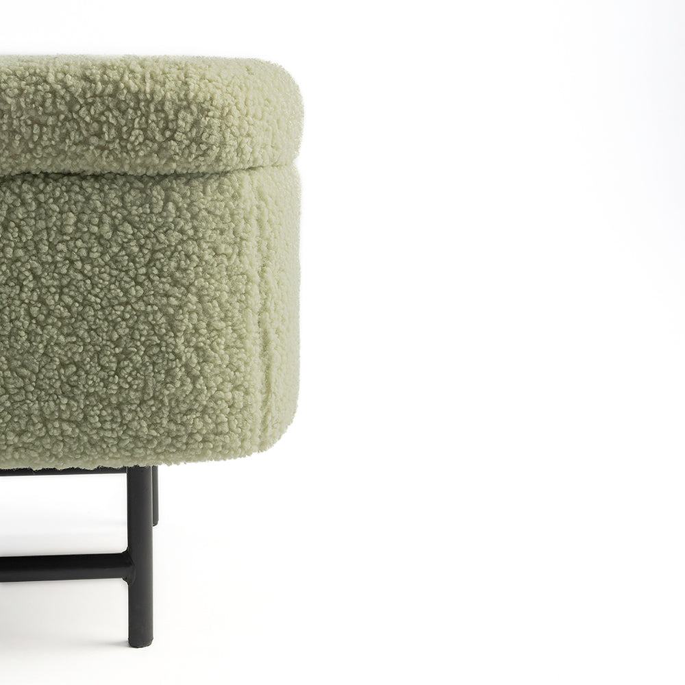 Sequoia Polyester Storage Bench with Steel Legs