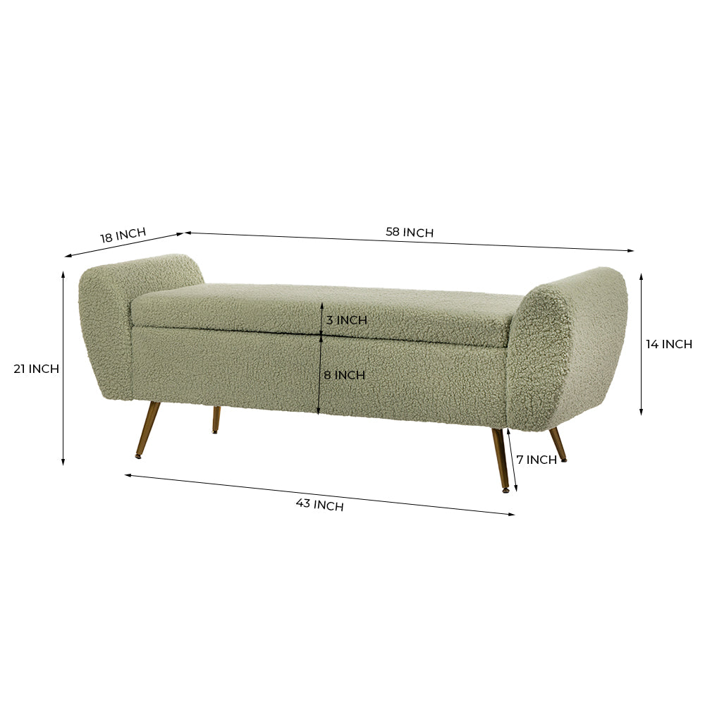 Barcarolle Cotton Fabric Bench