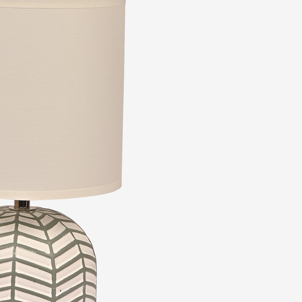 Orion Ceramic Fabric Shade Table Lamp